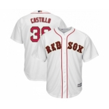 Youth Boston Red Sox #38 Rusney Castillo Authentic White 2019 Gold Program Cool Base Baseball Jersey