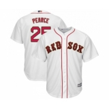 Youth Boston Red Sox #25 Steve Pearce Authentic White 2019 Gold Program Cool Base Baseball Jersey