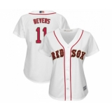 Women's Boston Red Sox #11 Rafael Devers Authentic White 2019 Gold Program Cool Base Baseball Jersey