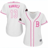 Women's Majestic Boston Red Sox #13 Hanley Ramirez Authentic White Fashion 2018 World Series Champions MLB Jersey