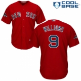 Youth Majestic Boston Red Sox #9 Ted Williams Authentic Red Alternate Home Cool Base 2018 World Series Champions MLB Jersey