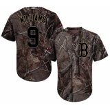 Youth Majestic Boston Red Sox #9 Ted Williams Authentic Camo Realtree Collection Flex Base 2018 World Series Champions MLB Jersey
