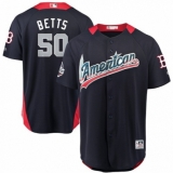 Youth Majestic Boston Red Sox #50 Mookie Betts Game Navy Blue American League 2018 MLB All-Star MLB Jersey