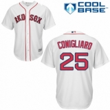 Youth Majestic Boston Red Sox #25 Tony Conigliaro Authentic White Home Cool Base MLB Jersey