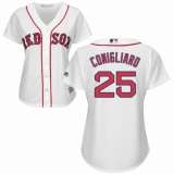 Women's Majestic Boston Red Sox #25 Tony Conigliaro Authentic White Home MLB Jersey