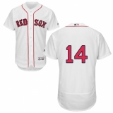 Men's Majestic Boston Red Sox #14 Jim Rice White Home Flex Base Authentic Collection MLB Jersey