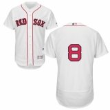 Men's Majestic Boston Red Sox #8 Carl Yastrzemski White Home Flex Base Authentic Collection MLB Jersey