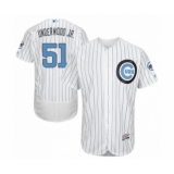 Men's Chicago Cubs #51 Duane Underwood Jr. Authentic White 2016 Father's Day Fashion Flex Base Baseball Player Jersey