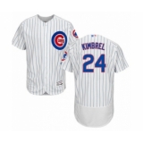 Men's Chicago Cubs #24 Craig Kimbrel White Home Flex Base Authentic Collection Baseball Player Jersey