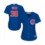 Women's Chicago Cubs #38 Brad Wieck Authentic Royal Blue Alternate Cool Base Baseball Player Jersey