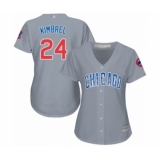 Women's Chicago Cubs #24 Craig Kimbrel Authentic Grey Road Cool Base Baseball Player Jersey