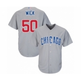Youth Chicago Cubs #50 Rowan Wick Authentic Grey Road Cool Base Baseball Player Jersey