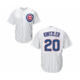 Youth Chicago Cubs #20 Brandon Kintzler Authentic White Home Cool Base Baseball Jersey