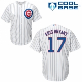 Men's Majestic Chicago Cubs #17 Kris Bryant Replica White Home Cool Base MLB Jersey