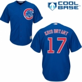 Men's Majestic Chicago Cubs #17 Kris Bryant Replica Royal Blue Alternate Cool Base MLB Jersey