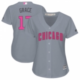 Women's Majestic Chicago Cubs #17 Mark Grace Authentic Grey Mother's Day Cool Base MLB Jersey