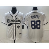 Men's Chicago White Sox #88 Luis Robert White Cool Base Stitched Baseball Jersey1