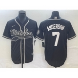 Men's Chicago White Sox #7 Tim Anderson Black Cool Base Stitched Baseball Jersey 1
