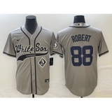 Men's Chicago White Sox #88 Luis Robert Grey Cool Base Stitched Baseball Jersey1