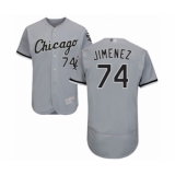 Men's Chicago White Sox #74 Eloy Jimenez Grey Road Flex Base Authentic Collection Baseball Jersey