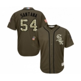 Men's Chicago White Sox #54 Ervin Santana Authentic Green Salute to Service Baseball Jersey