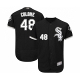 Men's Chicago White Sox #48 Alex Colome Black Alternate Flex Base Authentic Collection Baseball Jersey