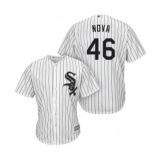 Men's Chicago White Sox #46 Ivan Nova White Alternate Flex Base Authentic Collection Baseball Jersey