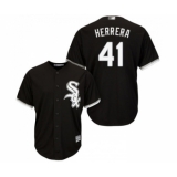 Men's Chicago White Sox #41 Kelvin Herrera Replica Black Alternate Home Cool Base Baseball Jersey