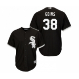 Men's Chicago White Sox #38 Ryan Goins Replica Black Alternate Home Cool Base Baseball Jersey