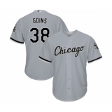 Men's Chicago White Sox #38 Ryan Goins Replica Grey Road Cool Base Baseball Jersey