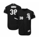 Men's Chicago White Sox #38 Ryan Goins Black Alternate Flex Base Authentic Collection Baseball Jersey