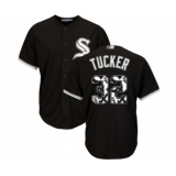 Men's Chicago White Sox #32 Preston Tucker Authentic Black Team Logo Fashion Cool Base Baseball Jersey
