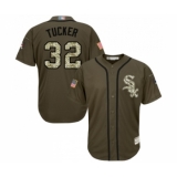 Men's Chicago White Sox #32 Preston Tucker Authentic Green Salute to Service Baseball Jersey