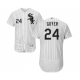 Men's Chicago White Sox #24 Brandon Guyer White Home Flex Base Authentic Collection Baseball Jersey