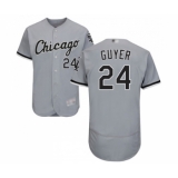 Men's Chicago White Sox #24 Brandon Guyer Grey Road Flex Base Authentic Collection Baseball Jersey