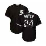 Men's Chicago White Sox #24 Brandon Guyer Authentic Black Team Logo Fashion Cool Base Baseball Jersey