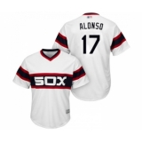 Men's Chicago White Sox #17 Yonder Alonso Replica White 2013 Alternate Home Cool Base Baseball Jersey
