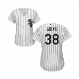 Women's Chicago White Sox #38 Ryan Goins Replica White Home Cool Base Baseball Jersey