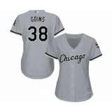 Women's Chicago White Sox #38 Ryan Goins Replica Grey Road Cool Base Baseball Jersey