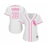 Women's Chicago White Sox #32 Preston Tucker Replica White Fashion Cool Base Baseball Jersey