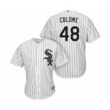 Youth Chicago White Sox #48 Alex Colome Replica White Home Cool Base Baseball Jersey
