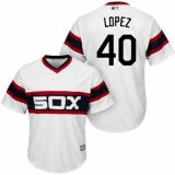 Youth Majestic Chicago White Sox #40 Reynaldo Lopez Authentic White 2013 Alternate Home Cool Base MLB Jersey
