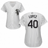 Women's Majestic Chicago White Sox #40 Reynaldo Lopez Authentic White Home Cool Base MLB Jersey