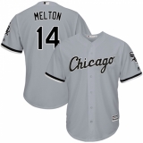 Youth Majestic Chicago White Sox #14 Bill Melton Replica Grey Road Cool Base MLB Jersey