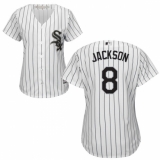 Women's Majestic Chicago White Sox #8 Bo Jackson Authentic White Home Cool Base MLB Jersey