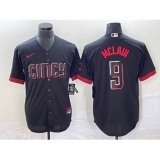 Men's Cincinnati Reds #9 Matt McLain Black 2023 City Connect Cool Base Stitched Jersey