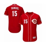 Men's Cincinnati Reds #15 Nick Senzel Red Alternate Flex Base Authentic Collection Baseball Jersey