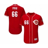Men's Cincinnati Reds #66 Yasiel Puig Red Alternate Flex Base Authentic Collection Baseball Jersey