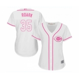 Women's Cincinnati Reds #35 Tanner Roark Replica Pink Fashion Cool Base Baseball Jersey