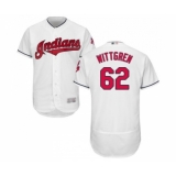 Men's Cleveland Indians #62 Nick Wittgren White Home Flex Base Authentic Collection Baseball Jersey